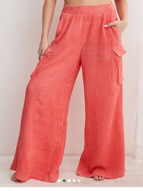 Aerie Cotton Cargo pull on pant NWT